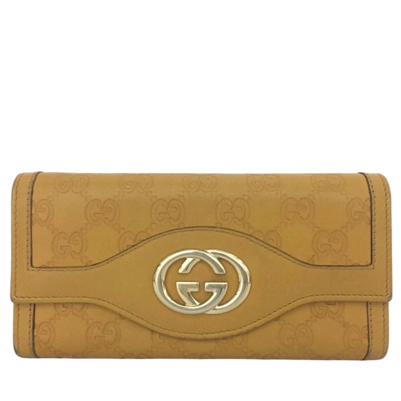 Guccissima Interlocking GG Beautiful Yellow Leather Long Wallet - Picture 1 of 11